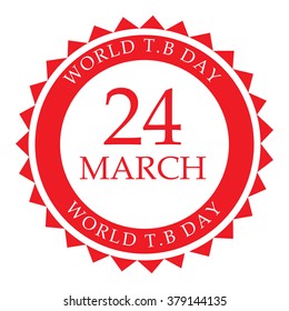 Vector illustration of a stamp for World Tuberculosis Day.