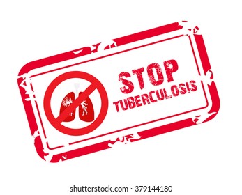 Vector illustration of a stamp for World Tuberculosis Day.