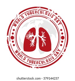 Vector illustration of a stamp for World Tuberculosis Day.