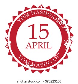 Vector illustration of a stamp for Yom Hashoah.