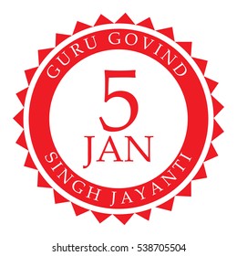 Vector illustration of a Stampr for Guru Gobind Singh Jayanti.