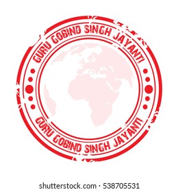Vector illustration of a Stampr for Guru Gobind Singh Jayanti.