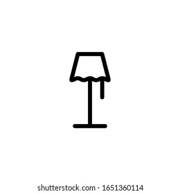 Vector illustration, stand lamp icon. Line design template