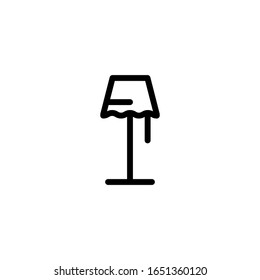 Vector illustration, stand lamp icon. Line design template