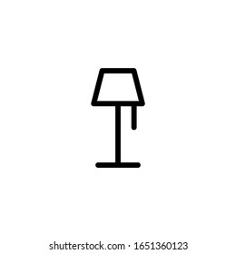 Icono de la lámpara de pie. Plantilla de diseño de línea