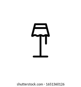 Icono de la lámpara de pie. Plantilla de diseño de línea