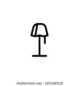 Icono de la lámpara de pie. Plantilla de diseño de línea