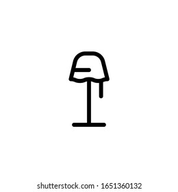 Vector illustration, stand lamp icon. Line design template