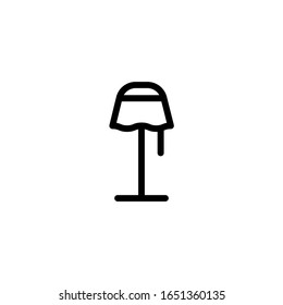 Icono de la lámpara de pie. Plantilla de diseño de línea