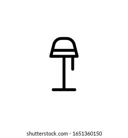 Vektorillustration Illustration, Standleuchte Symbol. Liniendesign-Vorlage