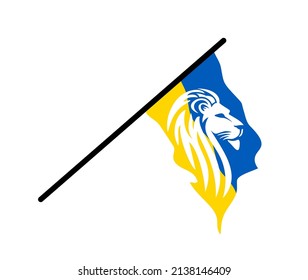 A vector illustration of Stand with Ukraine flag Sign