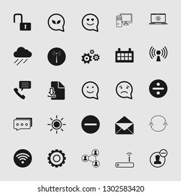 Vector illustration of standard and universal social media and network icon set