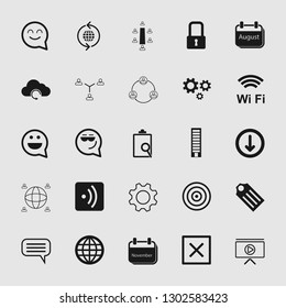 Vector illustration of standard and universal social media and network icon set