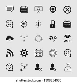 Vector illustration of standard and universal social media and network icon set