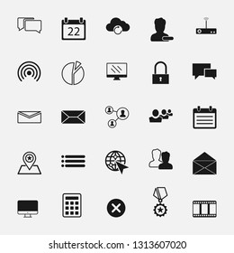 Vector illustration of standard and universal social media and network icon set