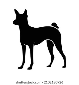 Vector illustration of standing dog