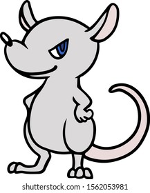 Vector illustration of a standing mice