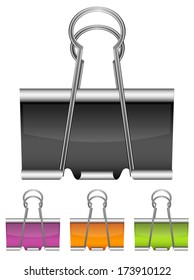 Vector illustration of staples isolated on white.