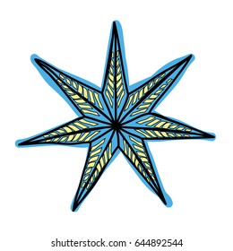 Vector illustration of star