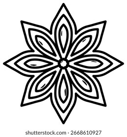 Ilustración vectorial del anís estrellado 