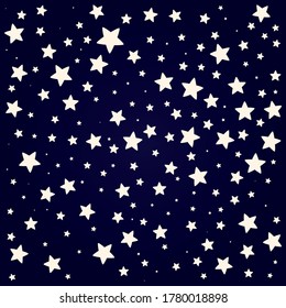 Vector illustration of a star background texture in a night sky