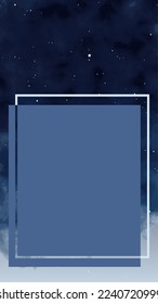 Vector illustration. Star Chart Night Sky with watercolour effect. Design elements for card, invitation social media stories, discount voucher and other.