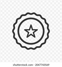 Vector illustration of star charter icon in dark color and transparent background(png).