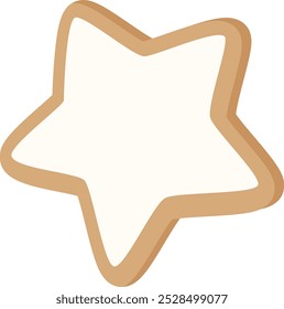 Vector illustration of star christmas ginger cookies