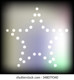 Vector illustration with star and circles.