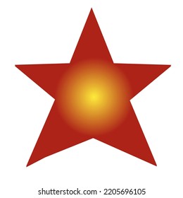 vector illustration of a star with a combination of red and yellow colors forming a circle like the sun. can be used when making poster designs, backgrounds and others