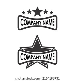 A vector illustration of Star Company Logo Sign Template