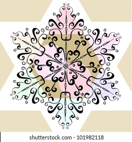 Vector illustration of star of David