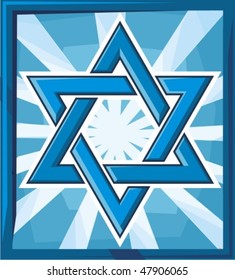 Vector illustration of star of David