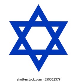 Vector illustration star of David icon. Symbol of Israel. Jewish sign