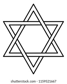 Vector illustration of star of David (symbol of Israel)