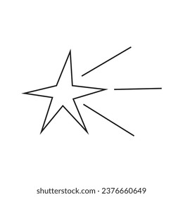Vektorgrafik eines Sterns im Doodle-Stil. Einzeln auf weißem Hintergrund