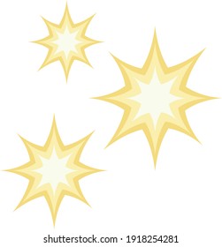 Vector illustration of star emoticon
