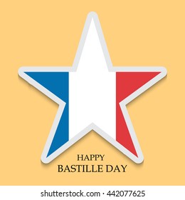 Vector illustration of a star for France Bastille Day.