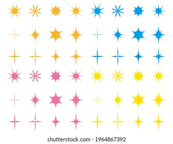 Vector illustration of a star. Glitter.