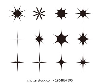 Vector illustration of a star. Glitter.