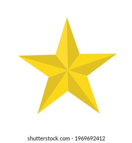 Ilustración vectorial de una estrella en oro