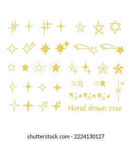 Vector illustration of a star in hand drawn style.