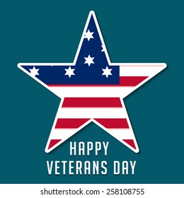 Vector Illustration Of a star For Happy veterans Day.