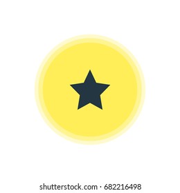 Vector Illustration Of Star Icon. Beautiful Map Element Also Can Be Used As Bookmark Element.