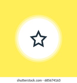 Vector Illustration Of Star Icon. Beautiful Interface Element Also Can Be Used As Asterisk Element.