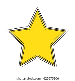 Vector Illustration  of Star Icon Doodle. EPS8 .