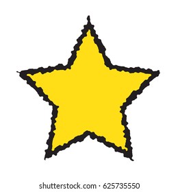 Vector Illustration  of Star Icon doodle 1. EPS8 .