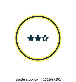 Vector illustration of star icon line. Beautiful media element also can be used as rating icon element.