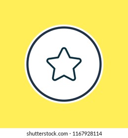 Vector illustration of star icon line. Beautiful lifestyle element also can be used as favorite icon element.