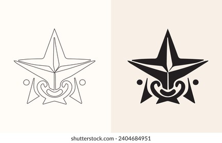 Vector illustration of a star icon set